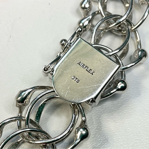 Wide Chunky Charm Bracelet Vintage Starter 8.25” - Picture 5 of 7